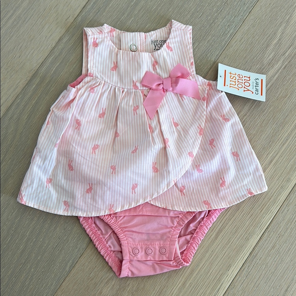 Carter's Casual Pink Dress with Large Bow